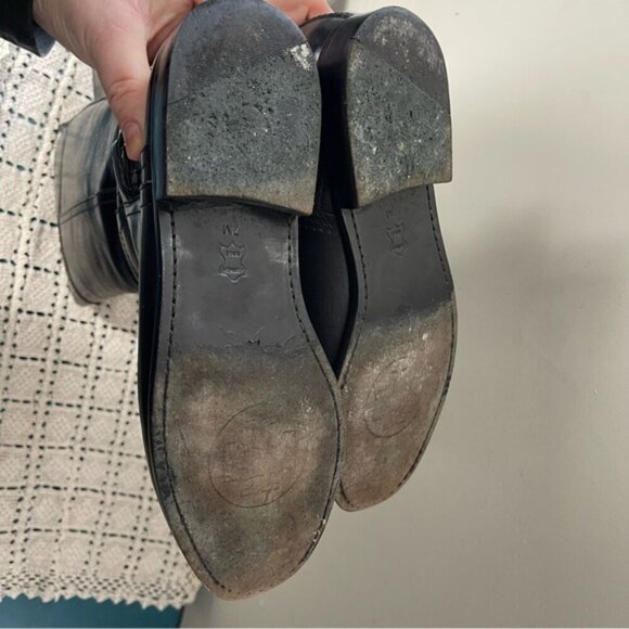 Tory Burch Black Leather Riding Boots Women's Size: 7M Gold hardware - Picture 12 of 14